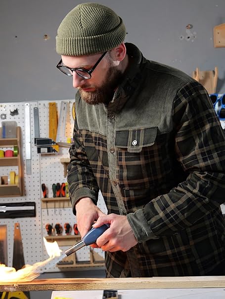 Mr.Stream Men's Padded Lumberjack Casual Long Sleeve Plaid Flannel Fur Lined Button Warm Shirt Sherp Jacket